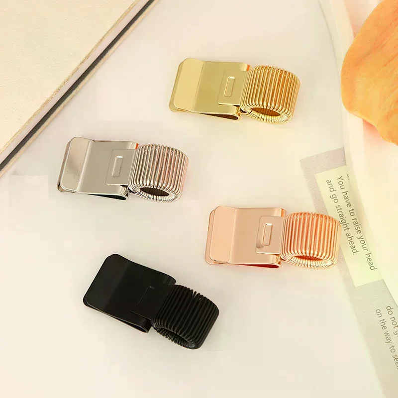 Metal Pen Clip With Spring Creative Gold Retro Spring Clip Student Pen Clip For Notebooks School