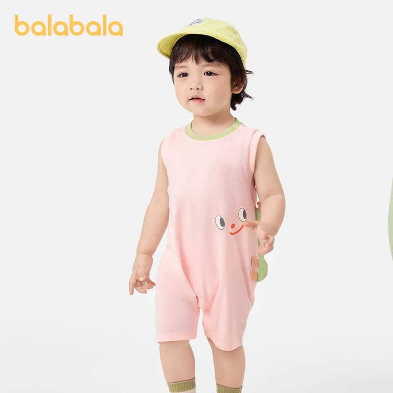 Balabala Baby Clothes Boys Outdoor Jumpsuit Baby Onesie Infant Romper 2024 Summer New Collection Adorable