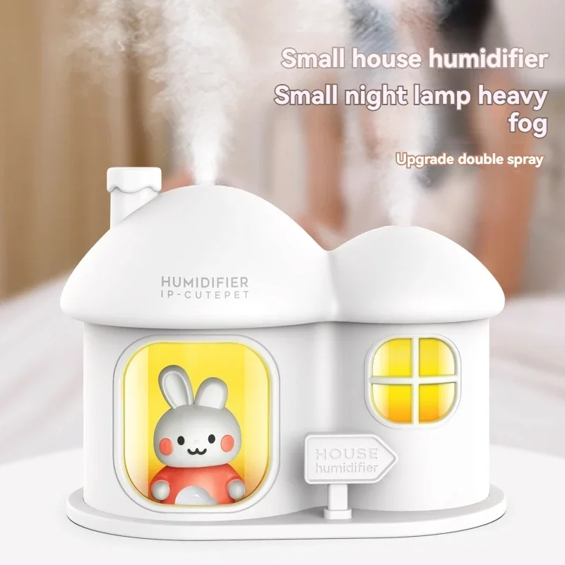 

Desktop Office Home Silent Air Purification USB Humidifier Cute Ornament Bedroom Nightlight Cute Pet Cartoon Mini Humidifier