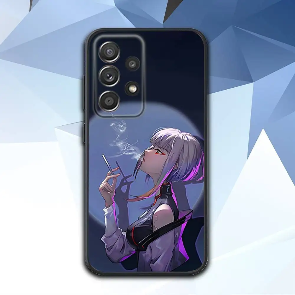 L-Lucy Game c-cyberpunk coque de téléphone pour Samsung S 25,24,23,22,30,21,10,9,Ultra,Plus,Lite,FE,4,5 G coque noire souple