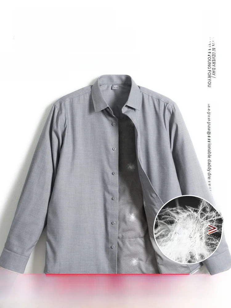 

Мужская пуховая куртка свободного кроя из гусиного пуха, теплая, модная, городская, повседневная, из полиэфирного волокна, с длинными рукавами, на пуговицах