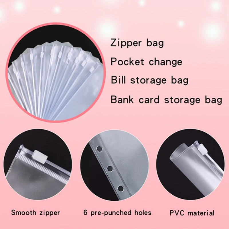 A6 Budget Binder Cash Envelope Planner System Organizer with Budget Money Envelopes,Expense Budget Sheets,Binder Pockets