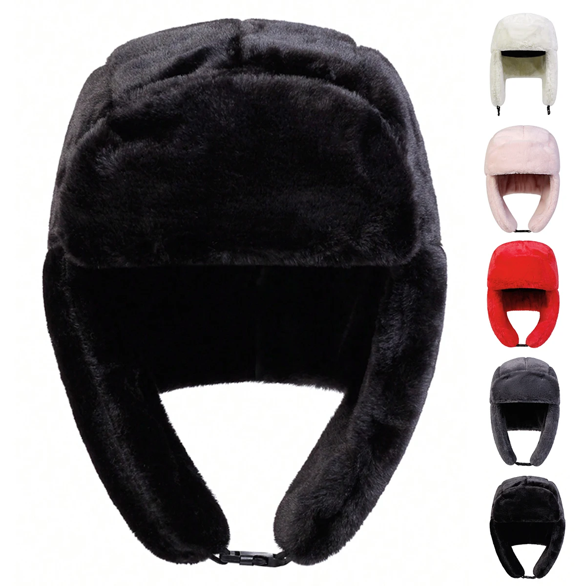 

Unisex Winter Hat Russian Earflap Hat Keep Warm Ski Hat Men Women Bomber Hats for Outdoor Riding and Snow Activities