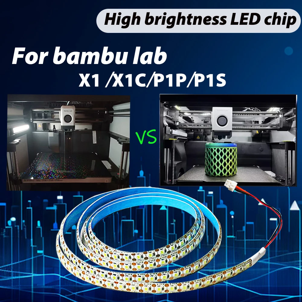 Light For Bambu lab p1p p1s X1C LED Lights Strip LED Light Kit 5V 150cm IP44 Lighting Lamp Super bright For Bamboo Lab