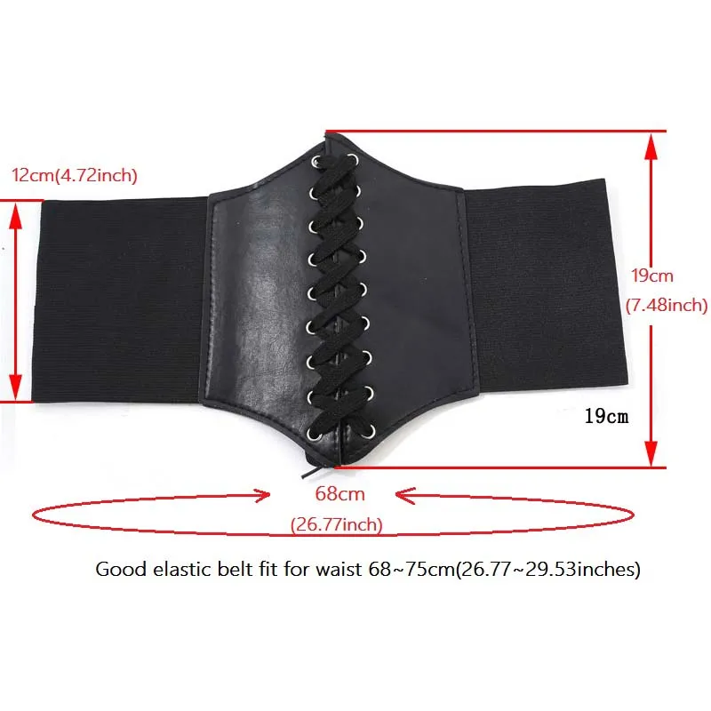 corsets for women Wide Belt Gothic Slimming sheath flat belly White Corset Elastic High Waist Faux Leather Black Belts korsett