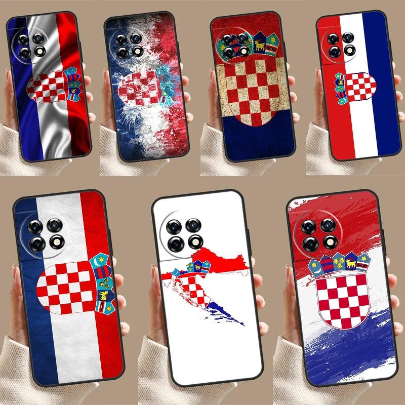 Croatia Flag Case For OnePlus 12R 10R 9R 10T 8T 8 9 10 Pro 11 12 OnePlus Nord CE 2 3 Lite N10 N20 Cover