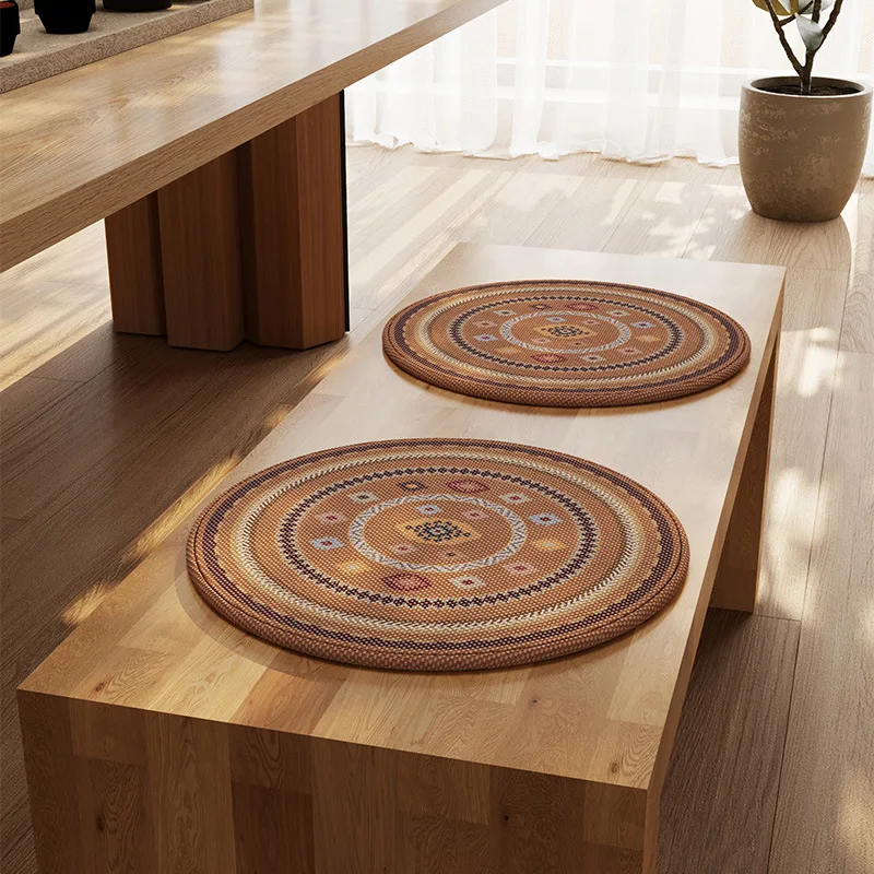

2Pcs Summer Ice Silk Round Seat Cushion 40x40CM Restaurant Chair Cushion Tatami Cushion Chair Seat Cushion Home Decortion 2026