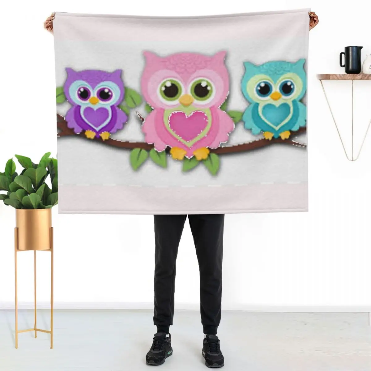 

Cute Owl Print for Nursery Decor and more Throw Blanket Fuzzy Plush Throw Blanket for Sofa Chair