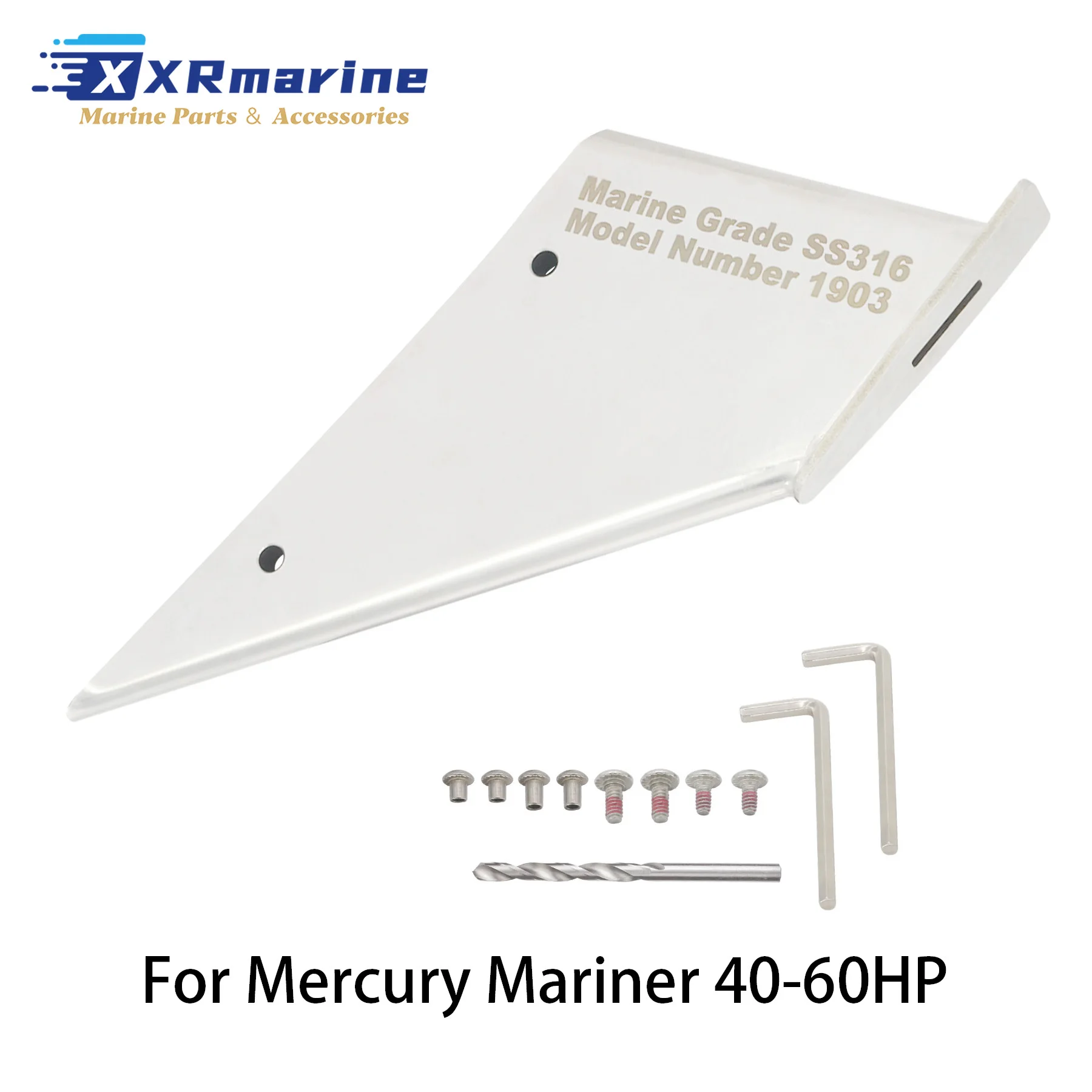 Skeg Guard W/ Drain Compatibel met Mercury Mercruiser voor Yamaha Honda Tohatsu Nissan Stern Drive roestvrijstalen beschermer