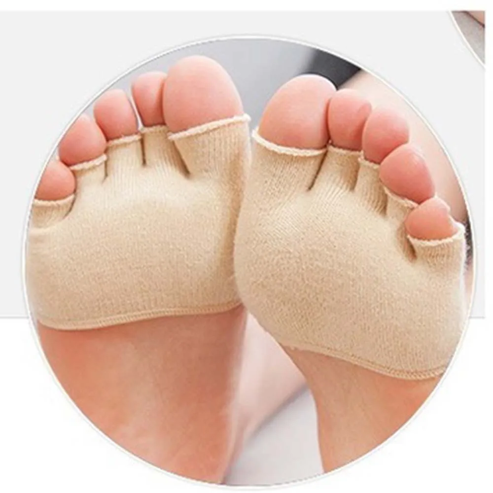 1 Pair Breathable Cotton Five Finger Toe Socks Elastic Bunion Sleeve Protector  Foot Toe Corrector Foot Care Tools