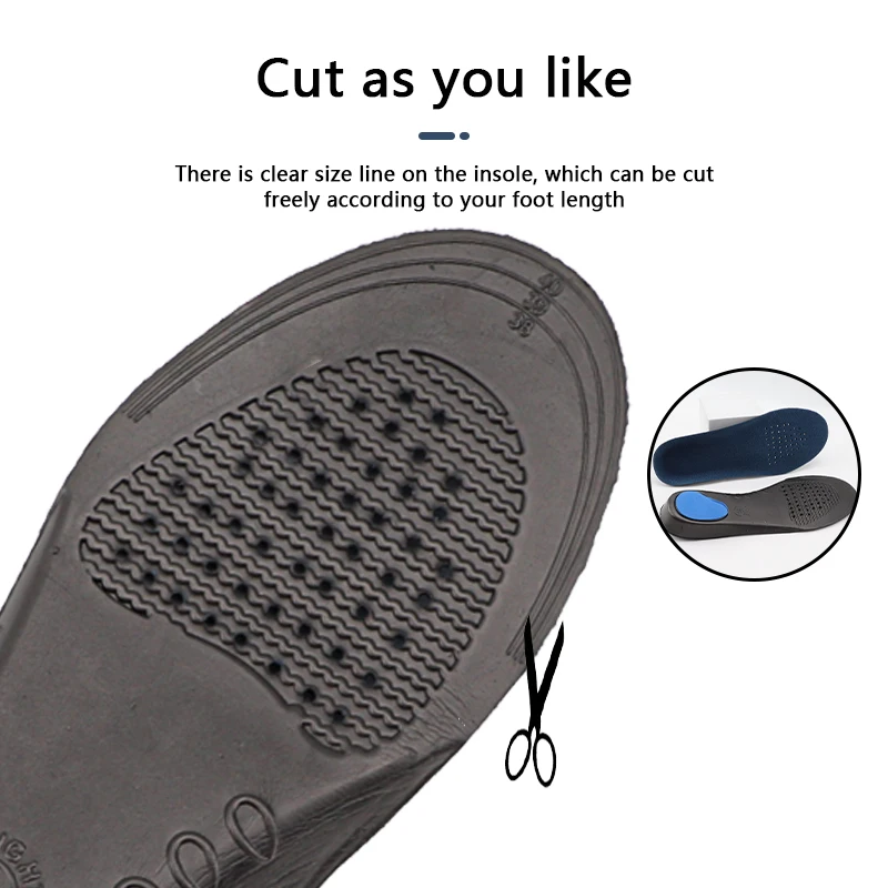 1Pair Plantar Fasciitis Arch Support Shoes Insole Orthopedic Insoles for Feet Shock-absorbing Shoe Pads Unisex Size EU34-49 image 5