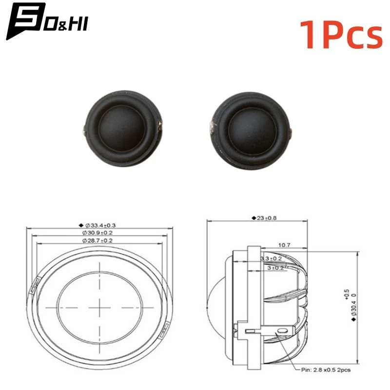 1Pcs For Vifa Peerless 1 Inch 19mm Tweeter Speaker Head Car Modified Flagship OX20SC00-04 4OHM High Pitched Speaker