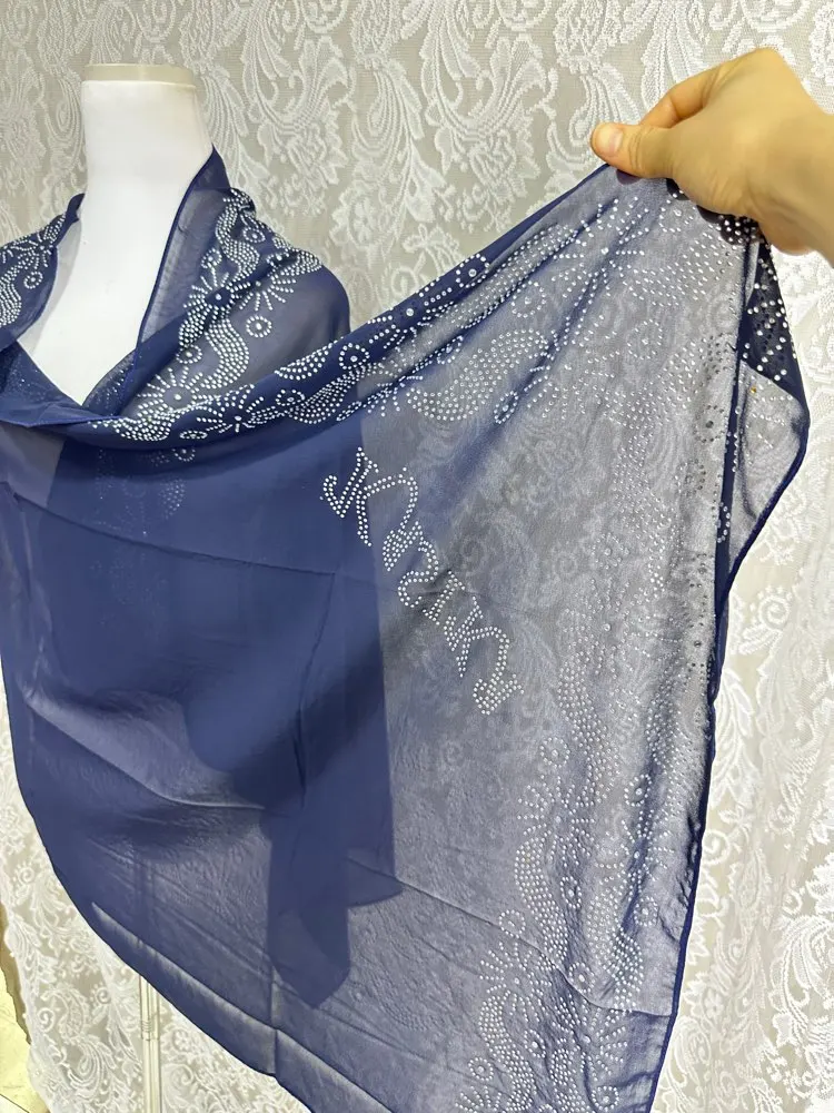 

Traditional East African Indian Muslim Head Scarf High-Grade Breathable Small Chiffon Floral Pattern Summer Ethnic Wear