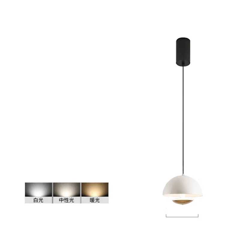 Hand sweep induction bedside chandelier, modern simple bedroom cream wind small chandelier