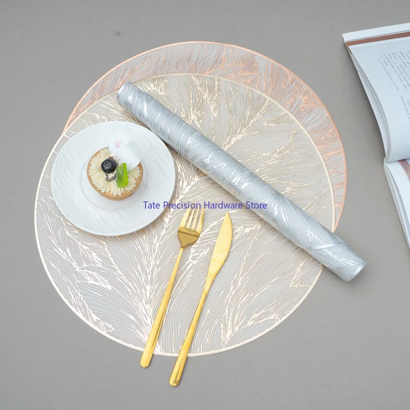 Placemats Set of 1/4Pc Light Luxury Placemat Table Mat Wide Application PVC Table Decor Round Protector Mat Heat Resistant Pad