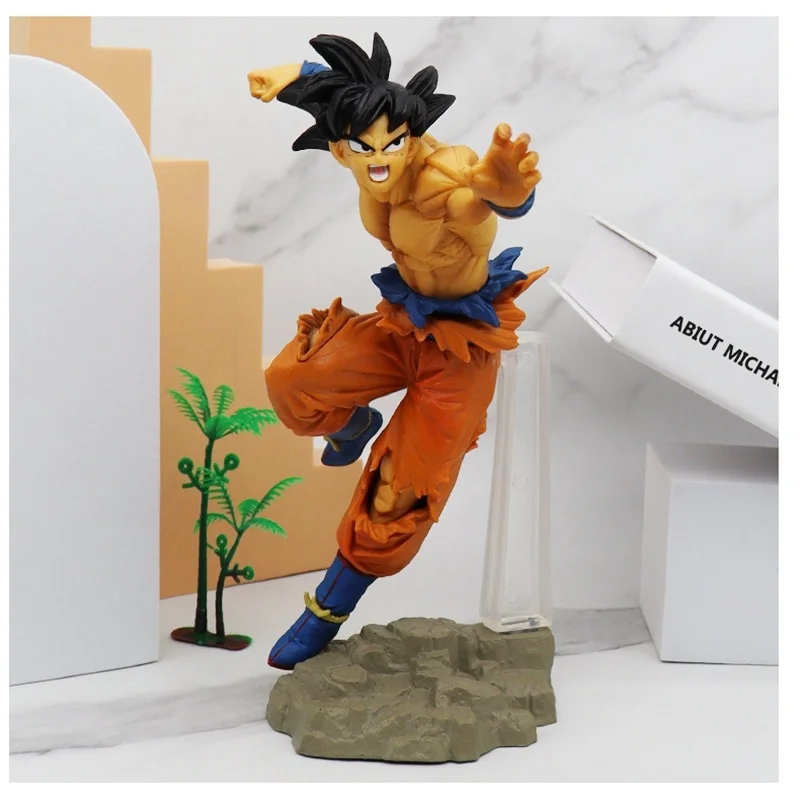 Goku Saiyan Battle Edition Black Hair Goku Interior Accessories Anime Figurine Model Collection Desktop Figurine Ornament