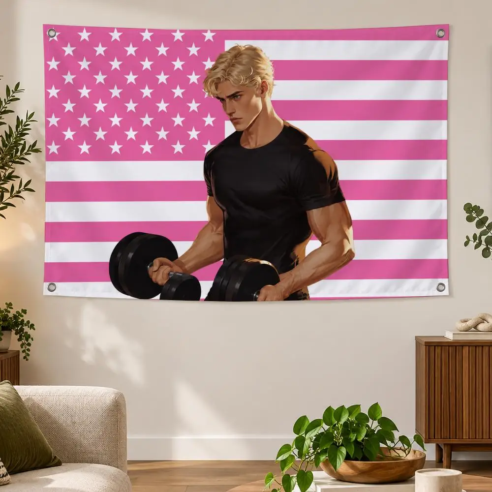 Novel A-Aaron Warner Flags Banner Decor for Bedroom,Garden,Party,Club,Indoor Outdoor, Fan Gift