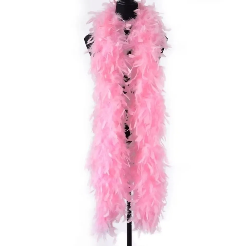 Cute Solid Color Feather Boa Fluffy Natural Feather Scarf Turkey Feather Shawl Apparel Fabric Cosplay