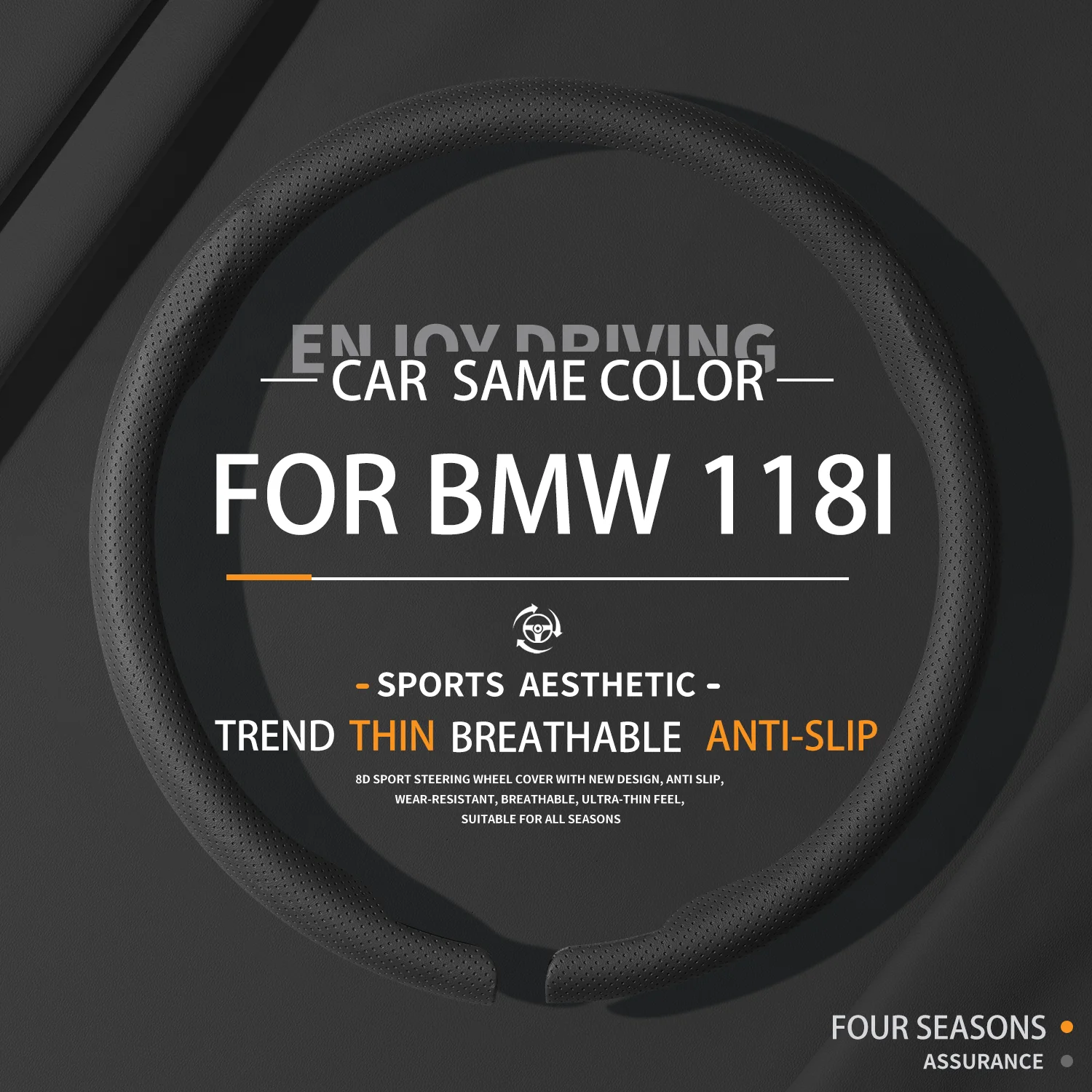 

Suitable For BMW 118I Luxury Sport Car Steering Wheel Cover All Seasons Interior Accessories Sweating Breathable Anti-slip