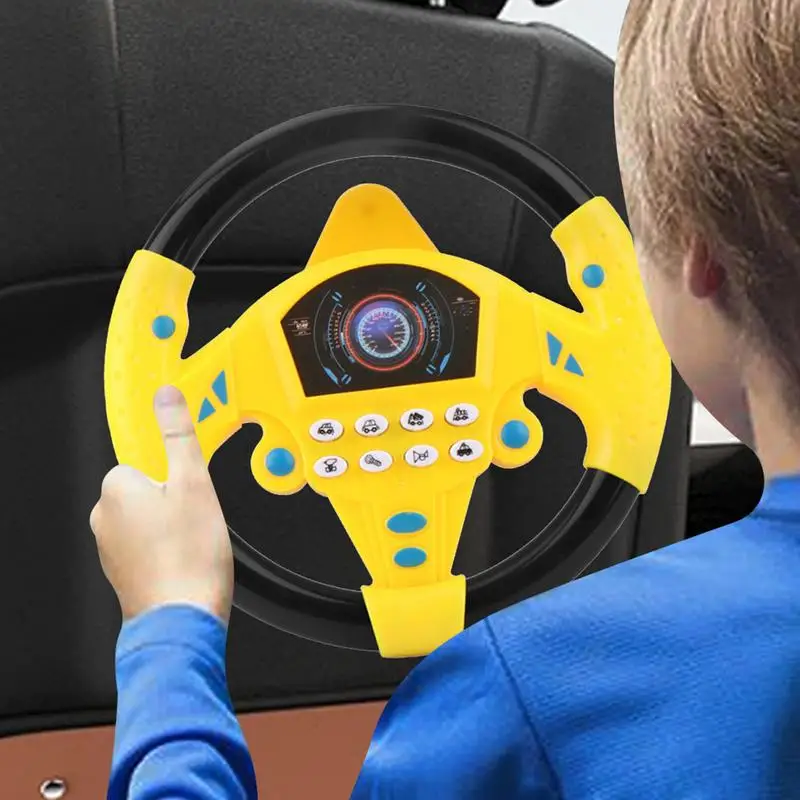 Fake Steering Wheel Toys for Kids, Rotatable Interactive Driving Game, Simulated Driving Controller, Early Educational Toys