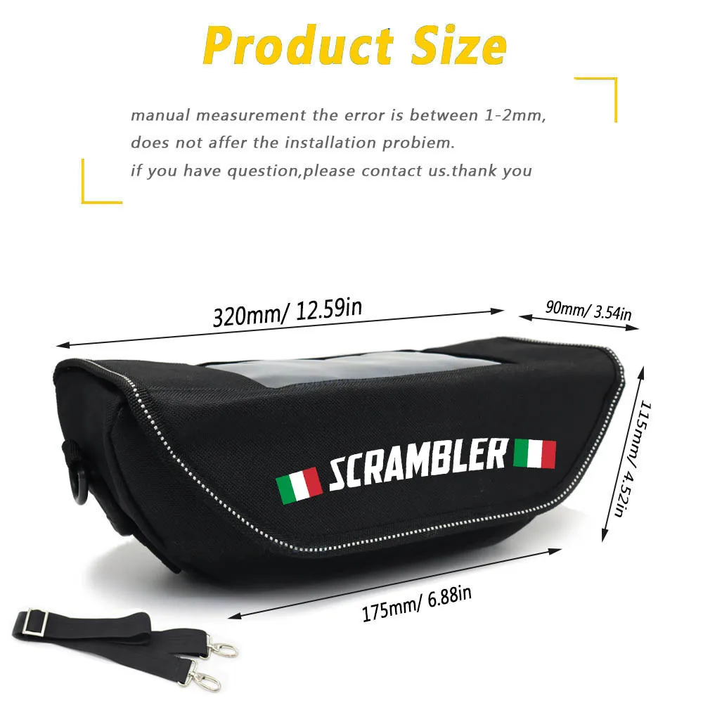 For DUCATI Scrambler1100 ducati scrambler400 scrambler 800 Motorcycle accessory  Waterproof And Dustproof Handlebar Storage Bag