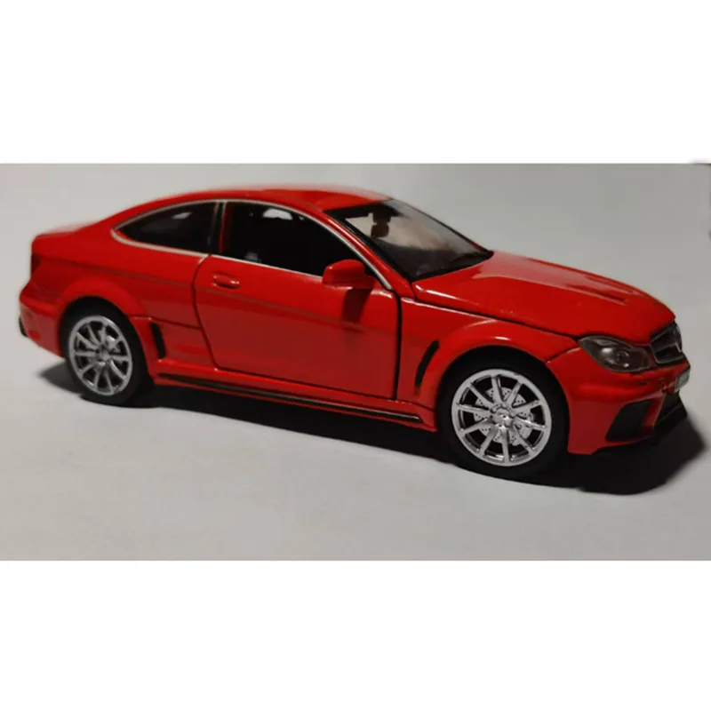 1:32 Benz C63 GT 63 Sports car Diecast Metal Alloy Model car Sound Light Pull Back Collection Kids Toy Gifts