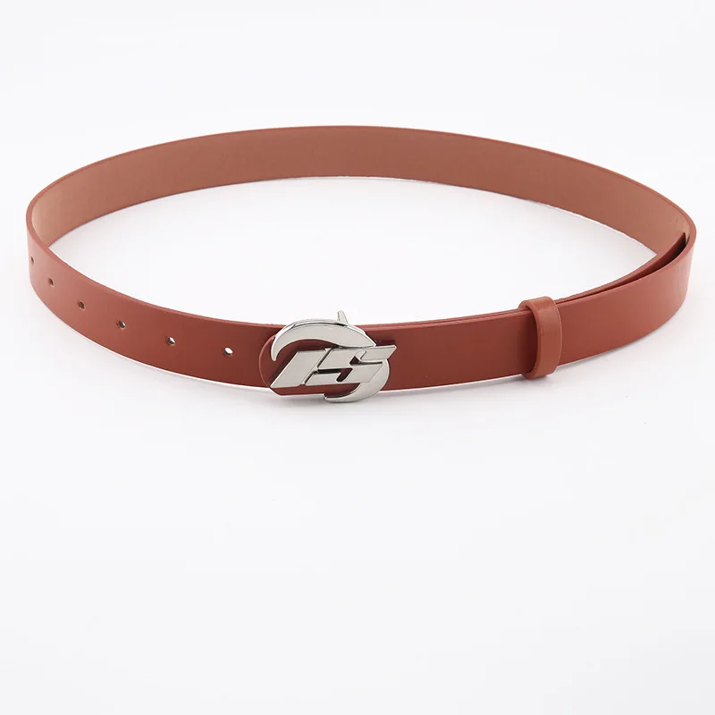 Hot Selling Trendy En Modieuze Dames Riem Eenvoudige En Veelzijdige Metalen Legering Maan Is Gesp Riem Jeans Rok Decoratie Riem