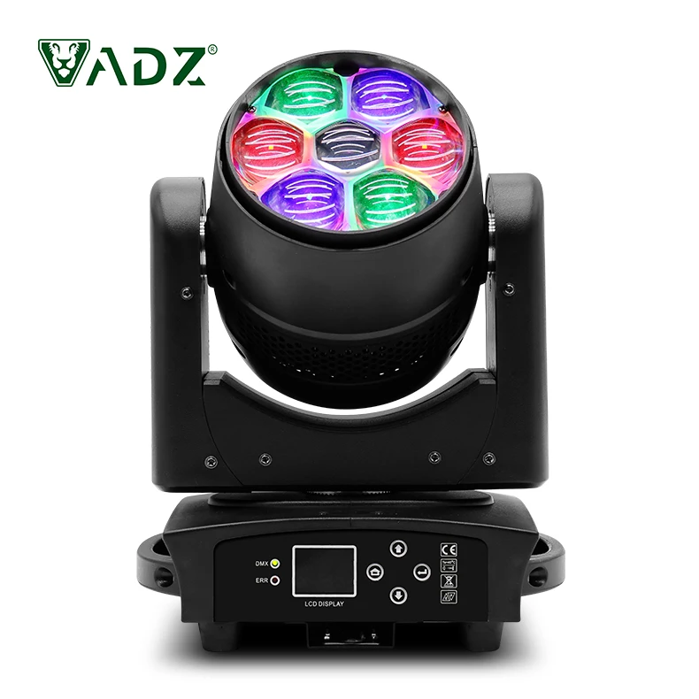 ADZ Fullcolor 7*40W Rgbw Bee-eye Beam Wash LED Stage Moving Head Light With Linear Dimming for DJ Concert Event Show Lighting