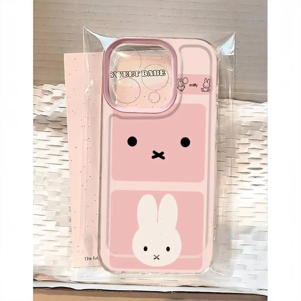 

Милый и мультяшный кролик Miffy Rabbit подходит для Iphone 16 15 14 13 11 Pro Max Series Чехлы для телефонов Это нишевый мягкий чехол