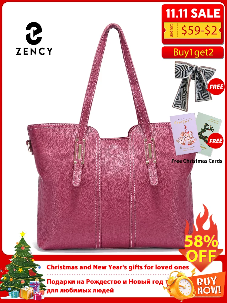 

Zency большая вместительная сумка на плечо для женщин, 100% натуральная кожа, ретро-сумка, сумка-тоут, высококачественные сумки-шопперы Hobos