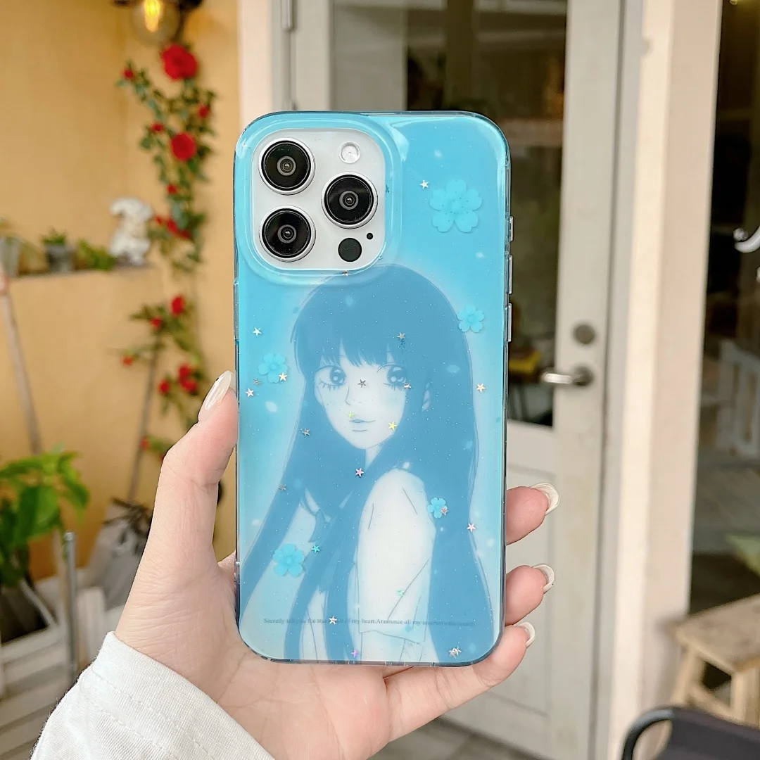 

Kawaii Girls sweet Cool Iphone Case Ins Suitable for Iphone16/15/14/13/Pro Max Plus Phone Case Full-Inclusive Anti-Fall Silicone