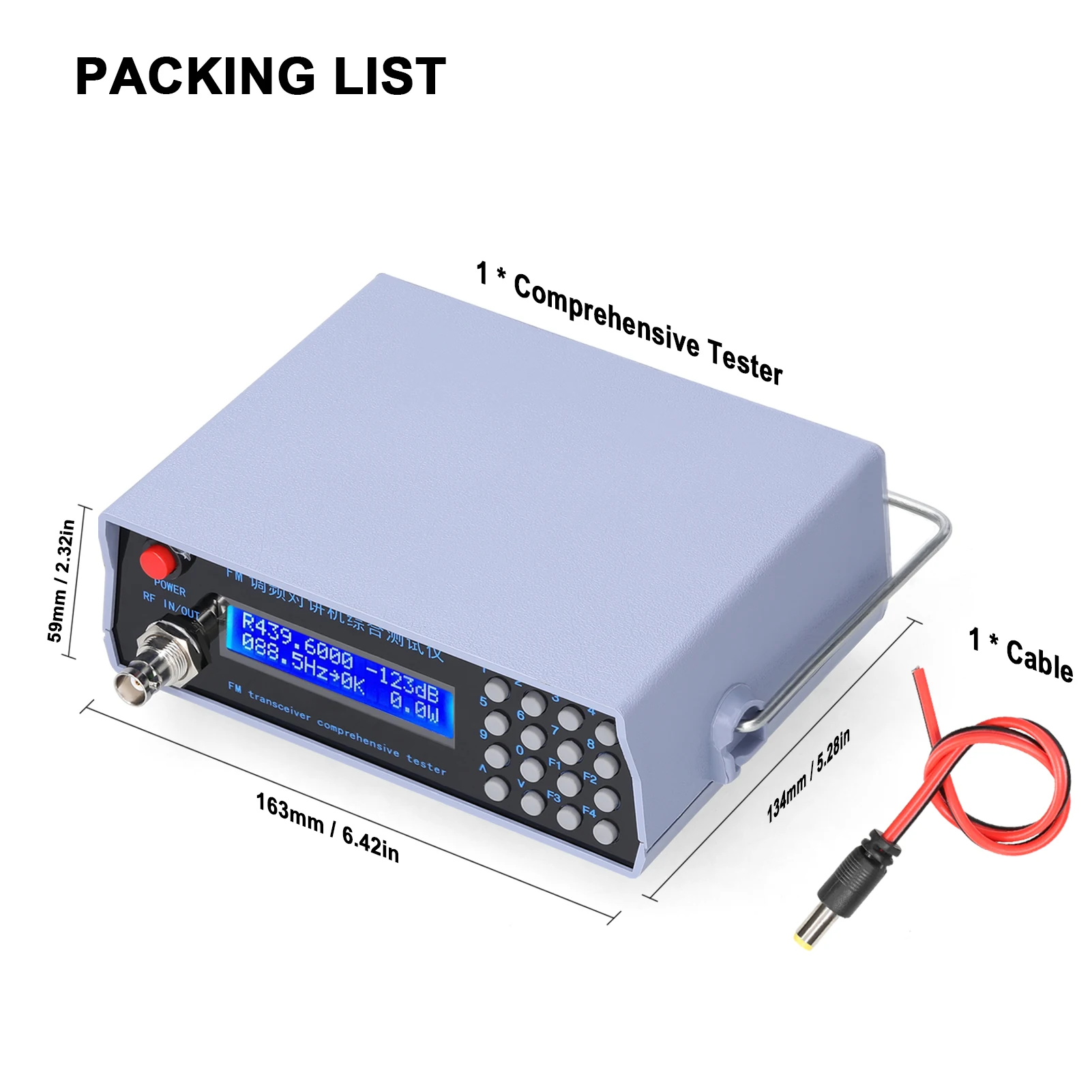 Generatore di segnale completo modulazione di frequenza ricetrasmettitore Tester ripetitore Tester VHF UHF Radio ricetrasmettitore palmare