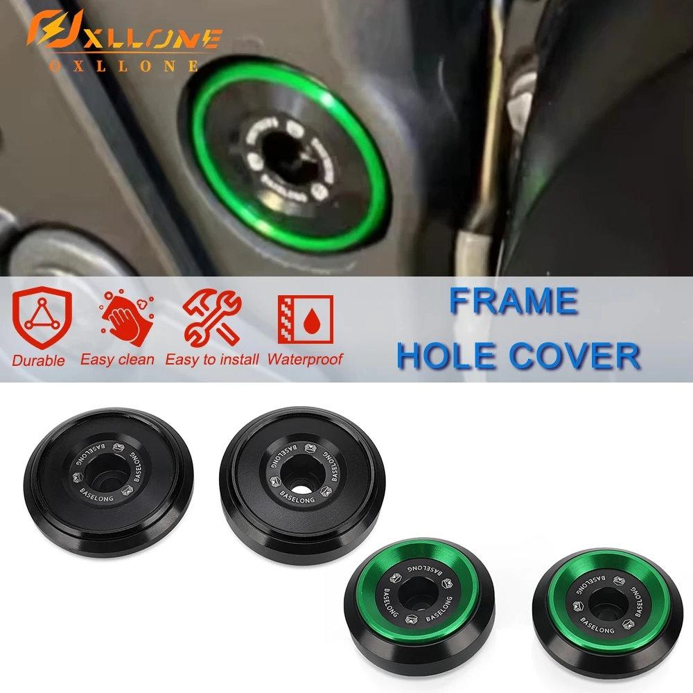 

Motorcycle For Kawasaki ZX-10RR NINJA1000SX ZX-10R Z1000 SX ZX6R 2021-2025 2024 Frame Hole Caps Cover CNC Aluminium Frame Plug