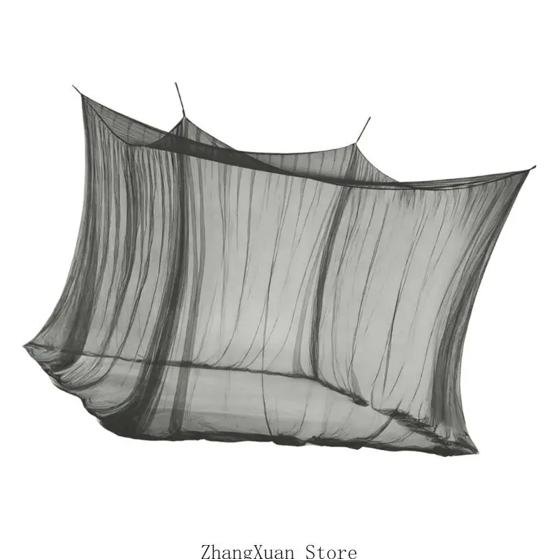 großes hängendes Insektennetz 3 x 5 x 2,5 m, Einzeltür für Camping und Ruhe, 3 x – Detail 5