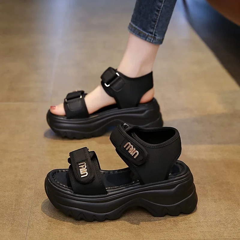 

Summer New Women's Platform Sandals Chunky Sole High Heel Athletic Casual Roman Beach Shoes