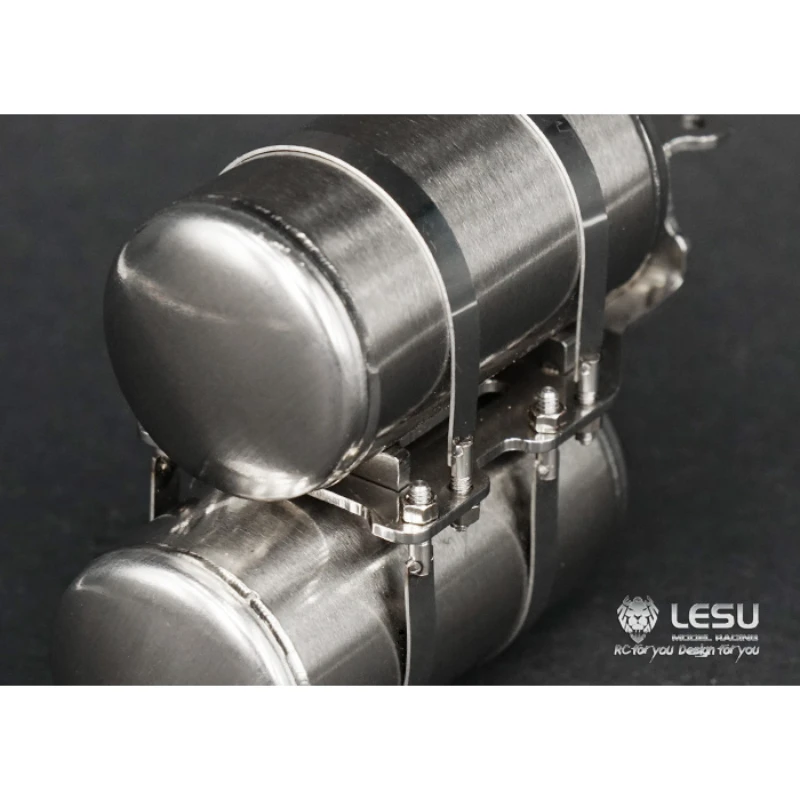 โลหะถังแก๊สถังน้ํามันสําหรับ Tamiya 1/14 RC รถบรรทุก Benz 3348 1:14 RC รถพ่วง LESU ชิ้นส่วน DIY