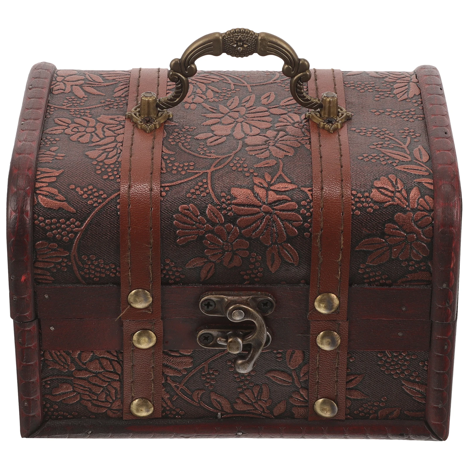 

Wooden Storage Box Jewelry Case Treasure Boxes Desktop Container Trinket Travel