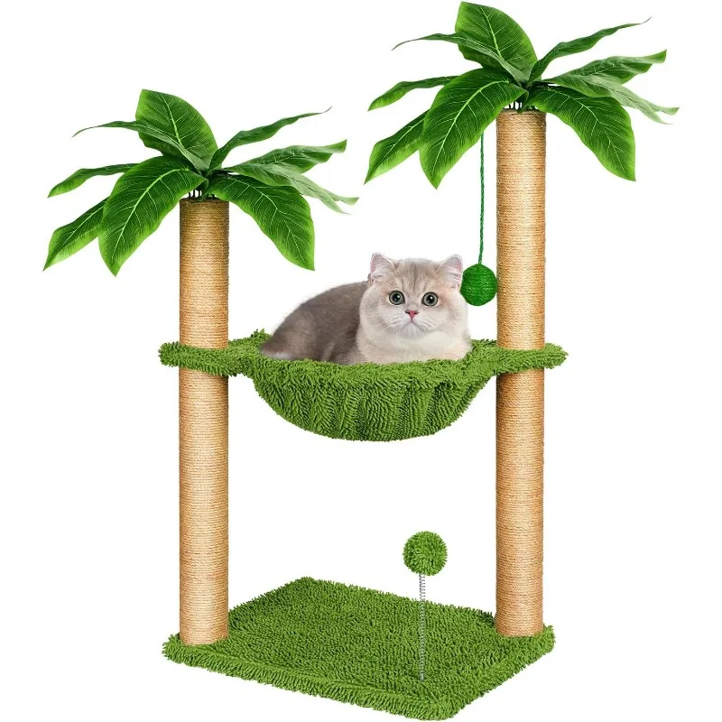 

Cat Scratching Post, 26" Kitten Scratching Post with Premium Sisal Rope, Cute Cat Tree with Dangling and Spring Ball Toys