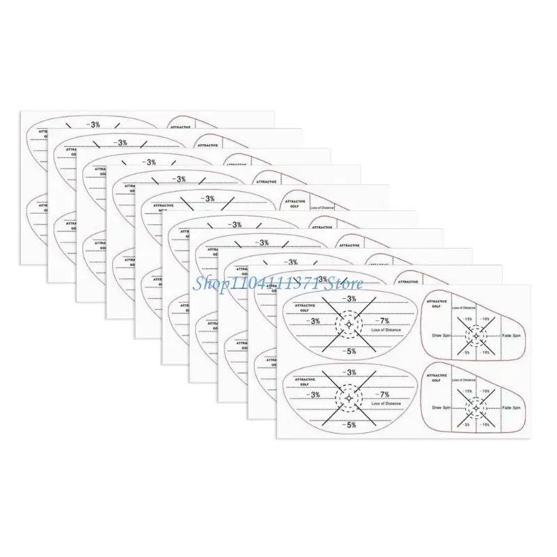 

P9FC 10Pcs Golf Club Strikes Position Indicators Enhances Swing Development