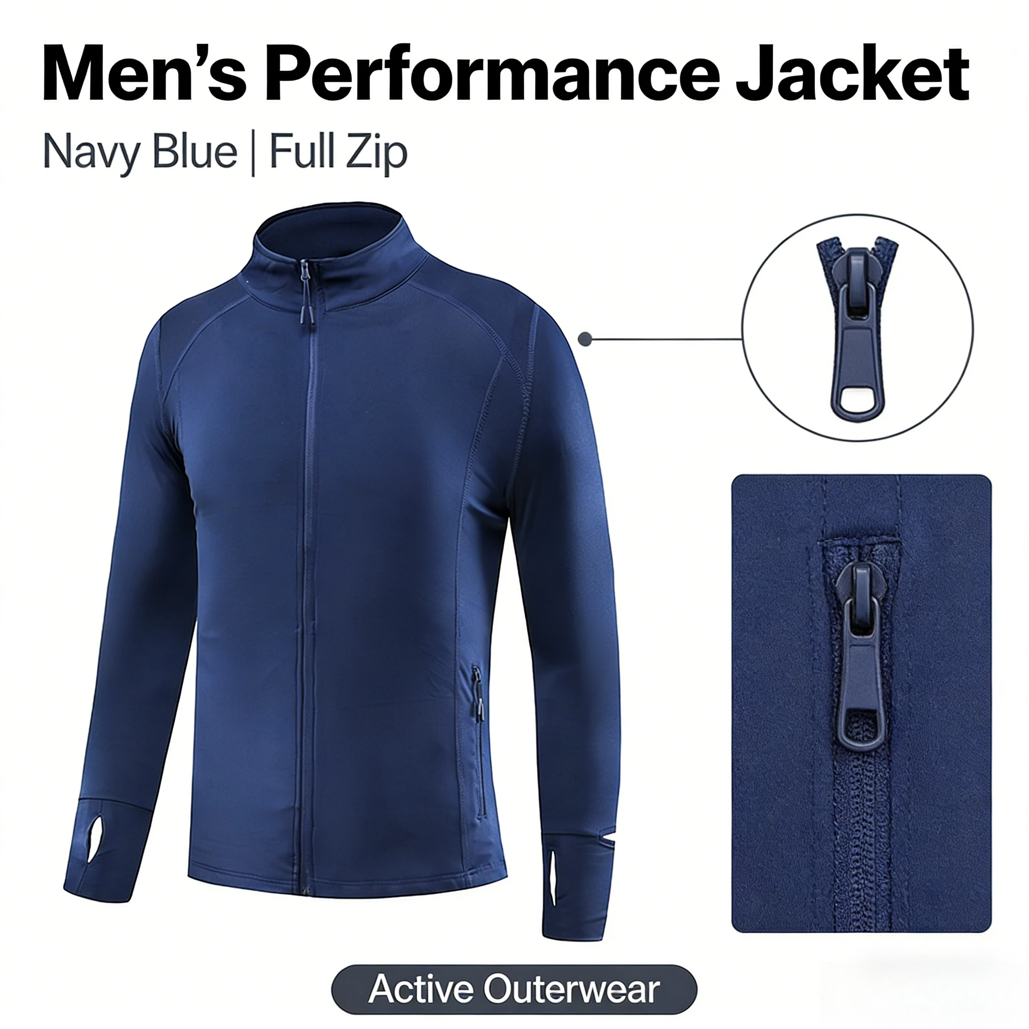 

Men's and women's autumn and winter quick-drying thin velvet fitness clothes casual running clothes stand-up collar high elastic