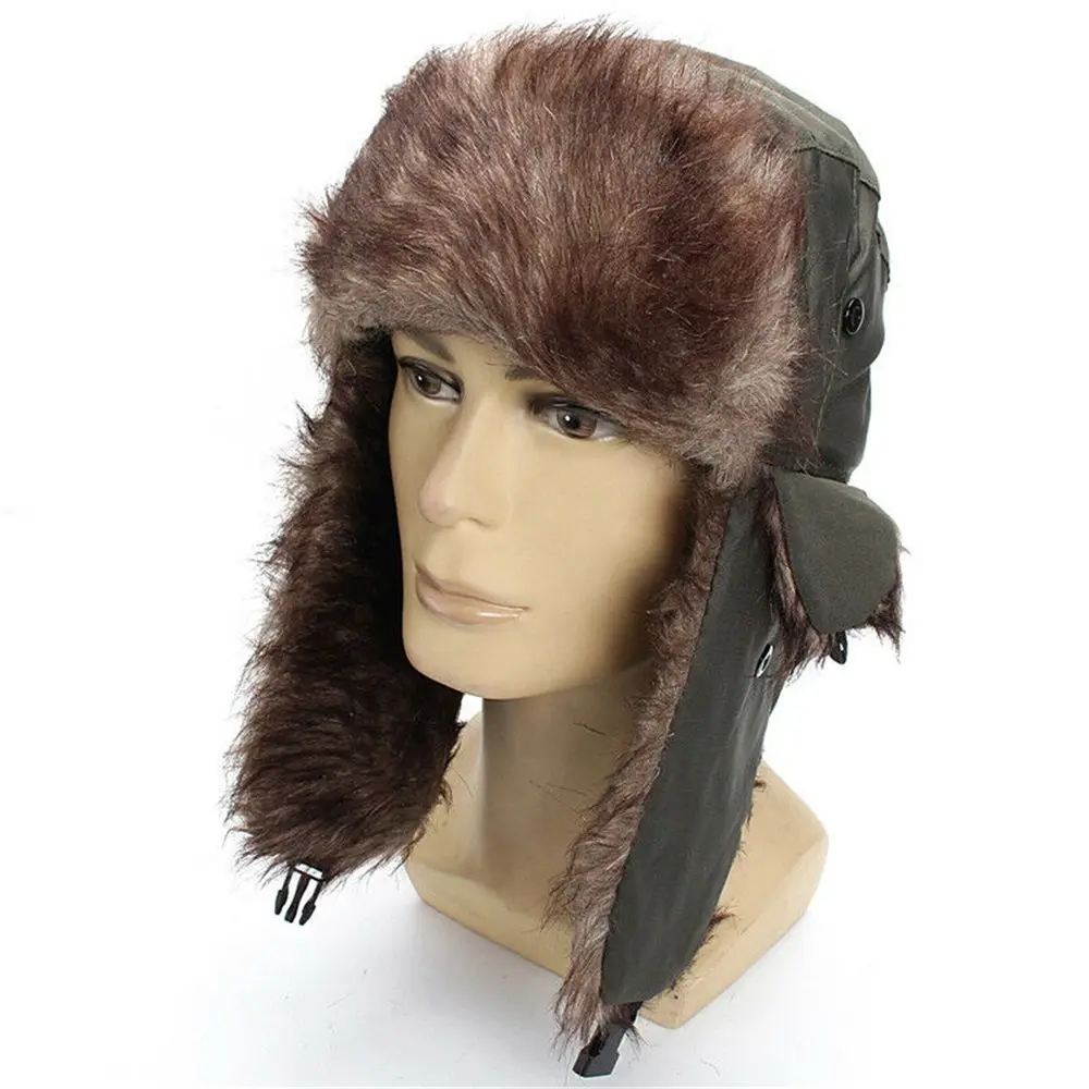 

Outdoors Trapper Fur Russian Ushanka Ski Hat Winter Cap Winter Hats