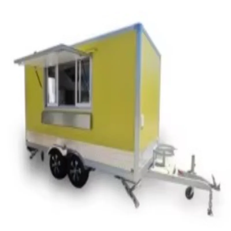 Concession Fiberglass Food Trailer for BBQ SNACKS Fried Food Chocolate Waffle Treats Essential Task for Food Vendors Customized