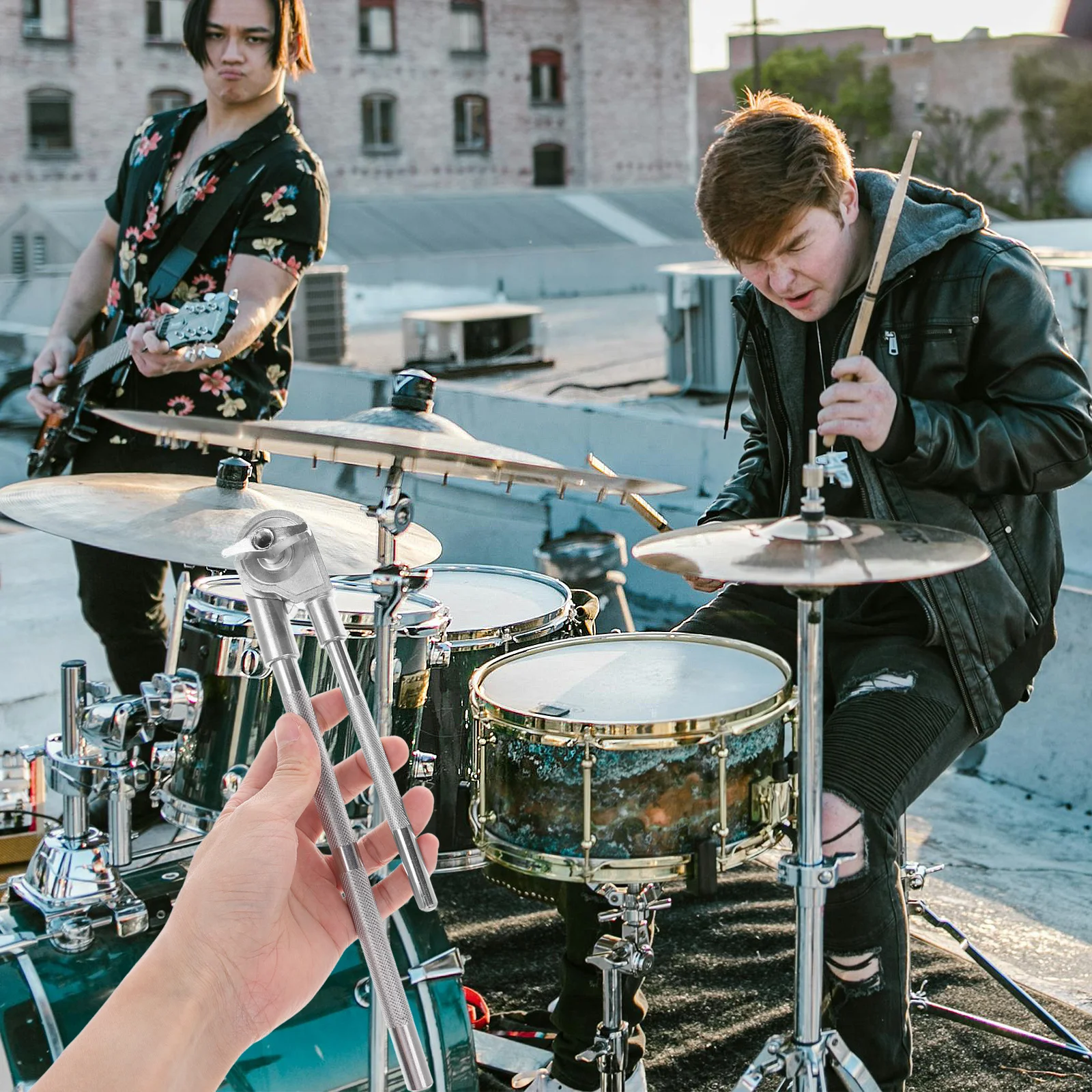 

Metal Cowbell Mounting Bracket Sturdy Drum Clamp Fast Install Cowbell Holder for Drum Sets Music Accessory Music Instrument Part