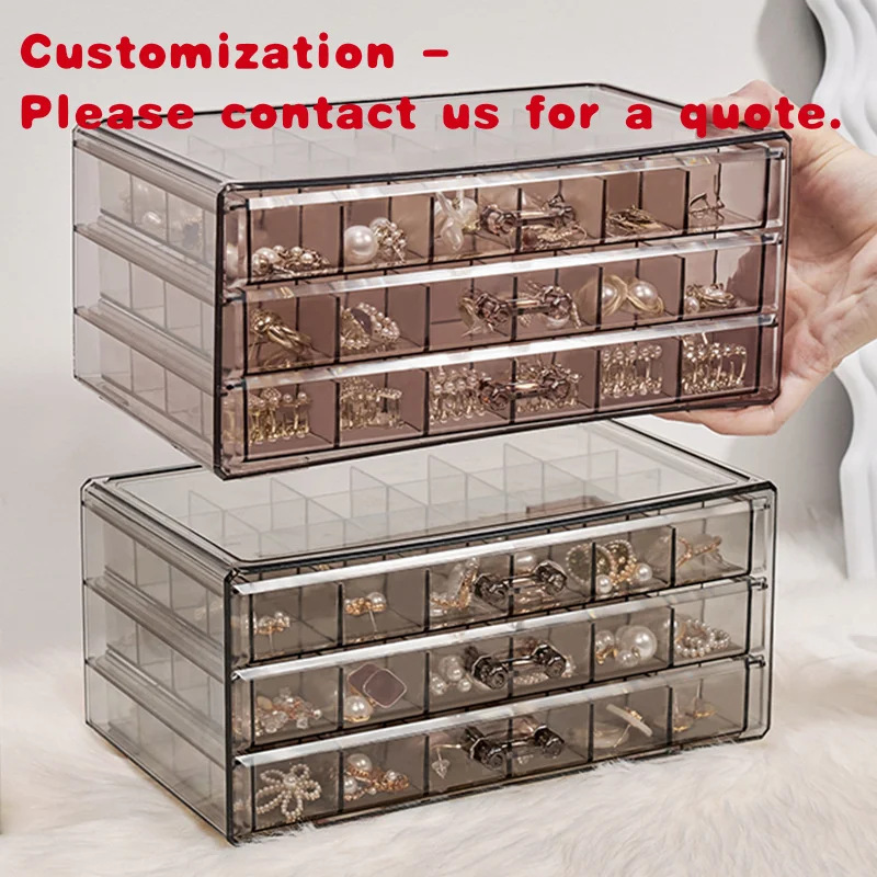 

custom.Transparent Jewelry Storage Box Drawer-style Ring and Earring Organizer Large-capacity Acrylic Jewelry Organizing Box
