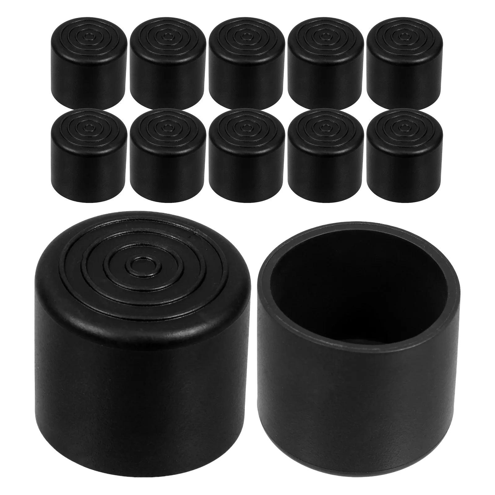 

20Pcs Chair Leg Floor Protectors Black Round Soft Rubber Caps 22mm Non Slip for Hardwood Floors Furniture Feet