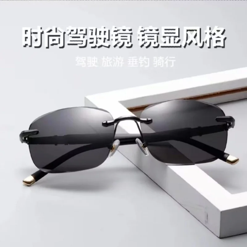 【Foreign Trade High Goods】Men's Sun Glasses Business Driving UV Protection Clear Polarized Glasses Driving and Fishing