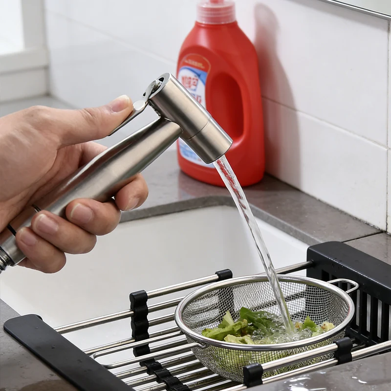 

Набор для промывки унитаза из нержавеющей стали: ручной распылитель с регулировкой давления воды для чистки унитаза