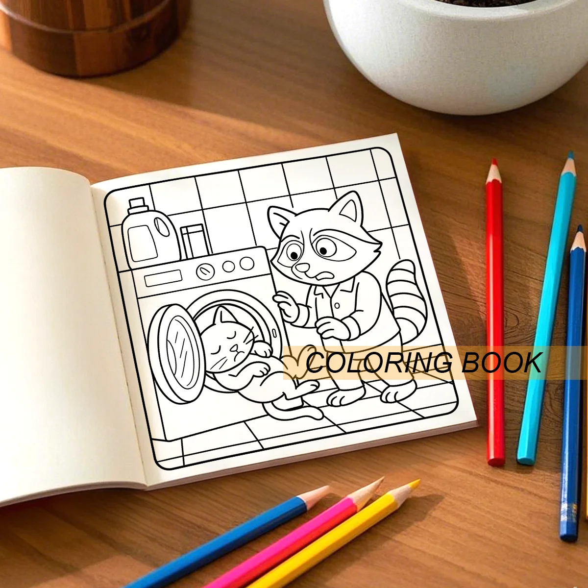 CRIME SCENES CUTE AND COZY Coloring Book 24Page Drawing Children Adult Picture Book Adorable Creepy Creatures for Halloween Gift