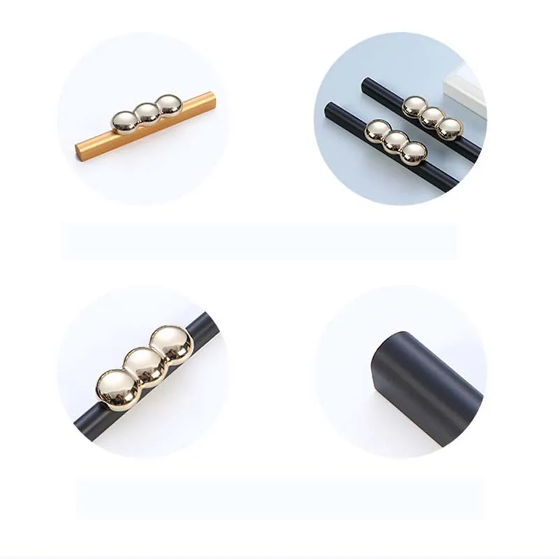 Black Long Bar Drawer Cabinet Door Handle Modern Simple Aluminum Extension Cabinet Handle Furniture Drawer Handle Cabinet Handle
