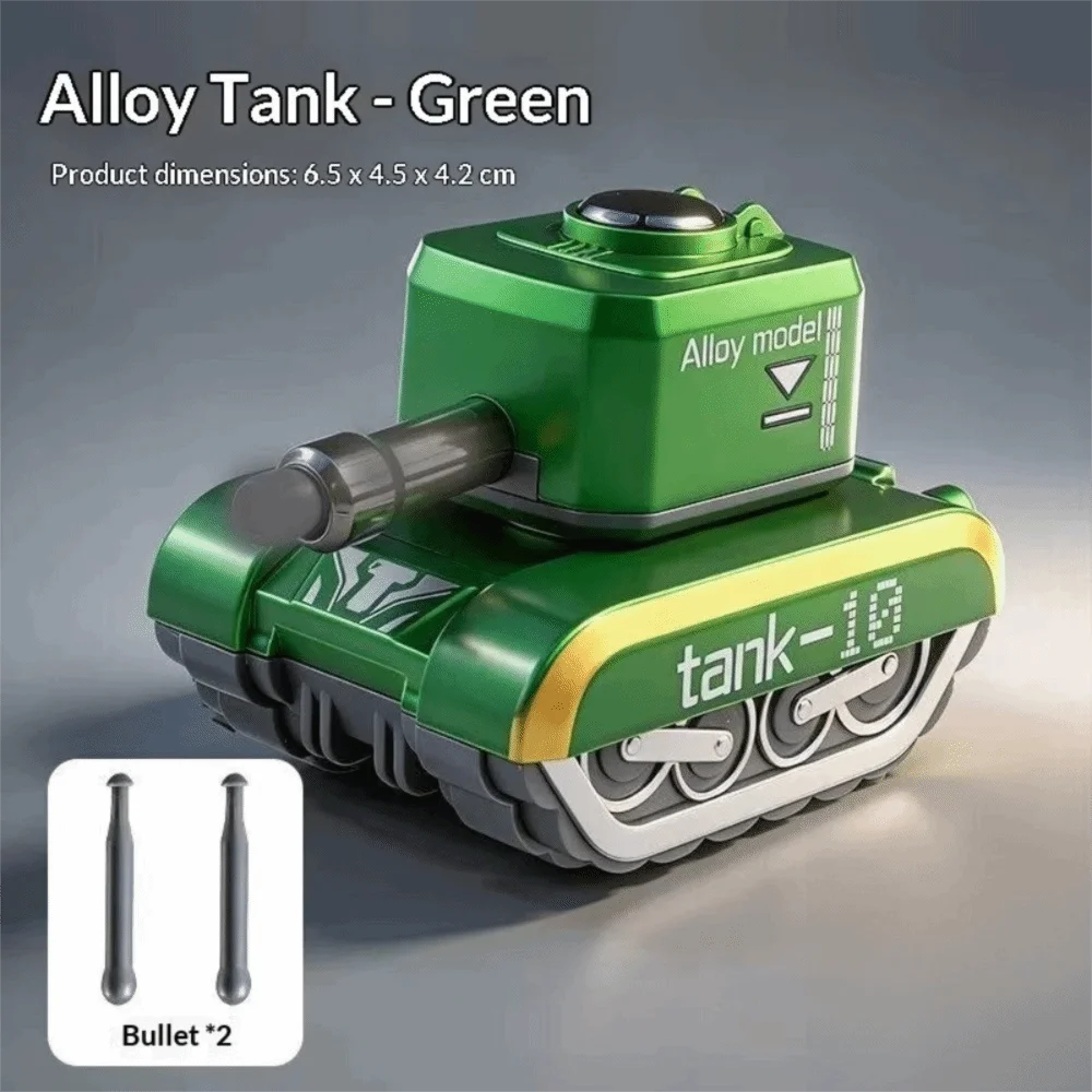 Tank Model Toy Alloy Material Alloy Tank Toy Rotating Turret Fun Toy Armored Vehicle Toy Cool Design Mini Tank Toy Party Gift